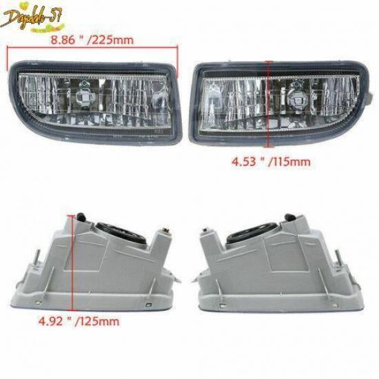 Pair For Toyota Land Cruiser J100 J105 1998-2007 Front Fog Light Lamp Housing