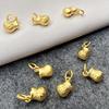Gold Plated Lucky Money Bag Pendant Charm for DIY Beaded Bracelets and Necklaces