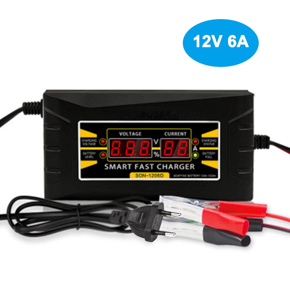 Car Battery Charger Fast Charging Lead Acid with Digital Display 12V 6A Car Battery Charger Fast Charging Lead Acid with Digital Display 12V 6A