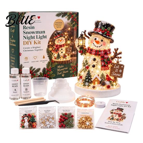 Family Craft Night Kit with Light DIY Christmas Tree Activity Resin Kit Epoxy Mold LED