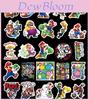 100pcs Super Mario Bros Princess Kawaii Notes Stickers Durable Waterproof Collection