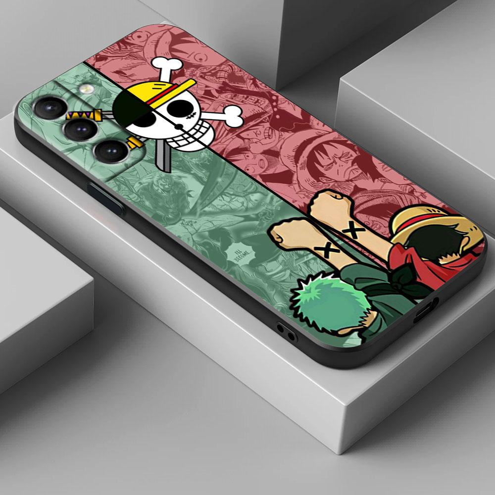 One LOGO Pieces Anime Phone Case For Samsung Galaxy S25 S24 S23 S20 S21 FE S26 S22 Ultra 5G S26 Plus S25FE Soft Silicone Cover