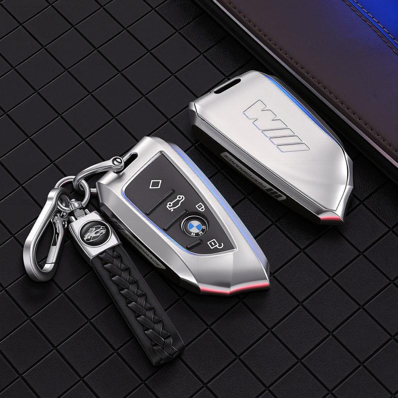 Zinc Alloy Leather Car Key Case Shell Cover For Bmw F20 G20 G30 X1 X3 X4 X5 G05 X6 X7 G11 F15 F16 G01 G02 F48 Auto Accessories RR8