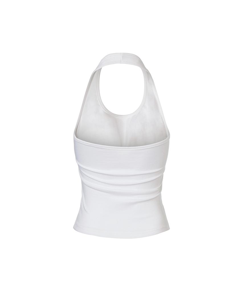 Mihag Ivy League Halter Neck Sleeveless (White)
