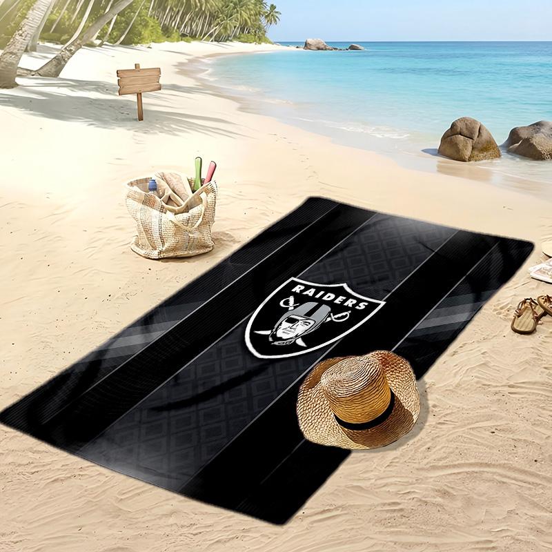 Asciugamano da Spiaggia Stampa Las Vegas Raiders Morbido Portatile Asciugatura Rapida?Asciugamano Asciutto Per Piscina Vacanza Estiva Sport all'Aperto