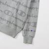 Champion Long Sleeve Crew Neck Sweatshirt with Cotton USA Oxford Size M Women's CW-YS002 Logo, Gray,