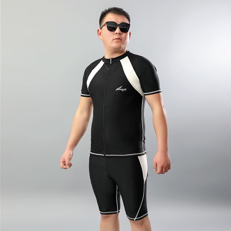 Men's Plus Size Swim Trunks Set with Sun Protection