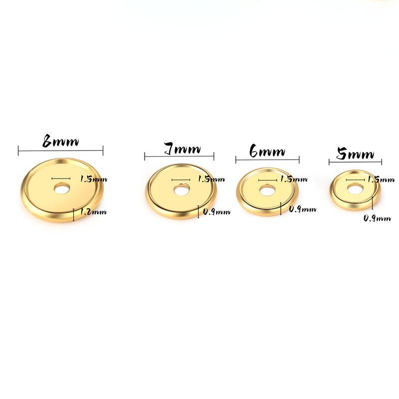 

Чистое золото 999 пробы, серебро с золотым покрытием, круглые проставки для автомобильных колес Violence, браслет-нить на вал Вьентьяна, ожерелье, декоративные материалы, аксессуары для DIY 4mm wheel Gold Silver/piece
