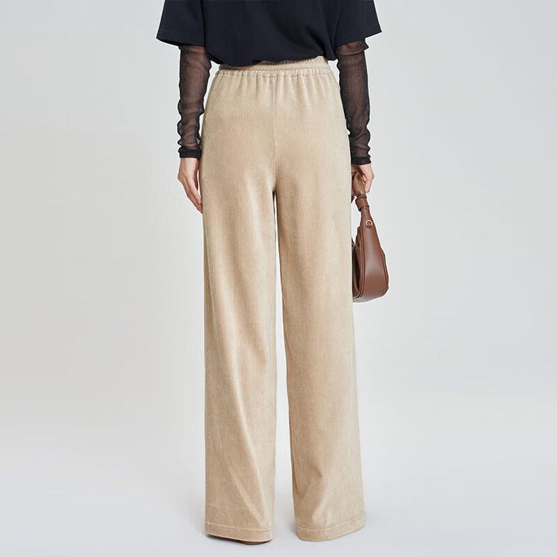 

Women s Striped Wide-Leg Tie-Waist Casual Pants M