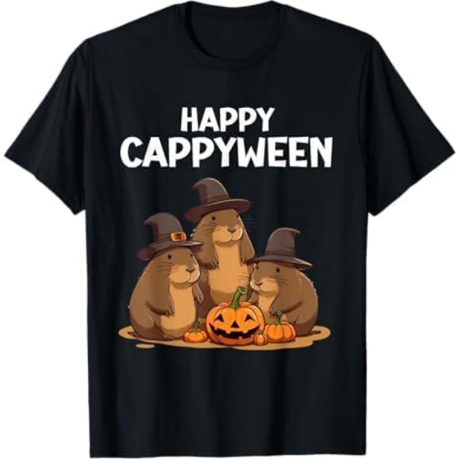 

Funny Capybara Halloween Cappyween Capybara T-Shirt BAOANH Mens Womens Tank Top Sweatshirt Hoodie Longsleeve Black XXXXXL різнокольоровий