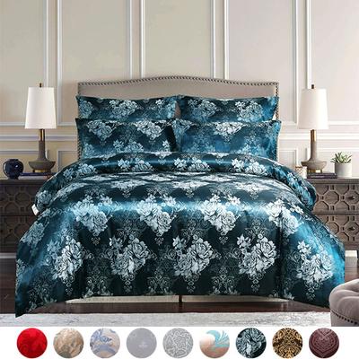 Ropa de cama para el hogar, funda nórdica de Jacquard de tres piezas, Sábana de lujo, cama individual King, juego de cama King