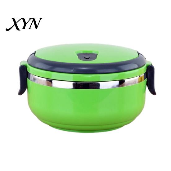 Leak Proof Meal Prep Stackable Insulated Lunch Box with Handle, Stainless Steel Interior Easy Cleaning Office Work Design, Leak-Proof Portable