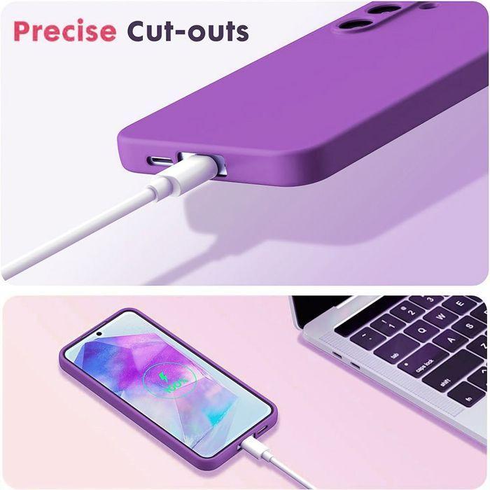 Protective Case - BOOLING - Samsung Galaxy A17 4G/5G - Soft Flexible Slim Purple - 2 Tempered Glass