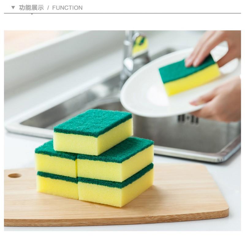Dishwashing Sponge Scrubber Kitchen Sink Heavy Duty Cleaning Block Pots Plates Utensils