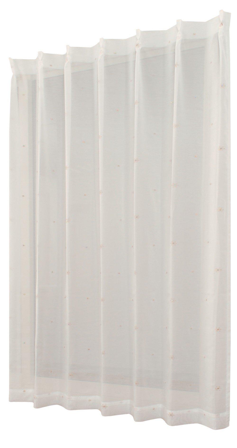 

Univer Mirror Lace Width 100cm x Length Set of 2 Curtains, Sefi, Beige, 198cm,