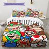 Super Mario Game Print 3PCS Bedding Set Soft Comfortable Duvet Cover Set Kids Bedroom Home Textile Bed Decor