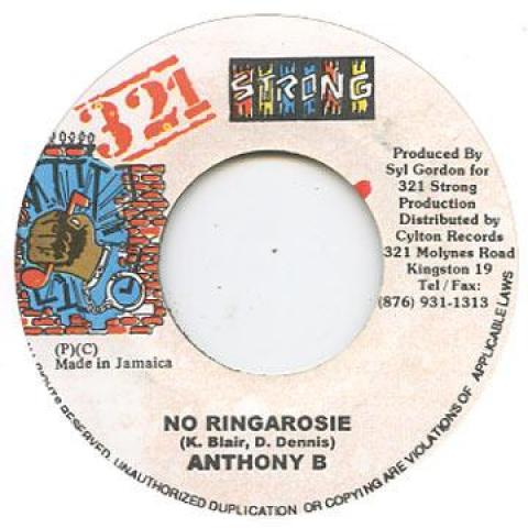 

7inch Record ANTHONY B - No Ringarosie 321 Strong 2000 Jamaica Reggae, Ska & Dub