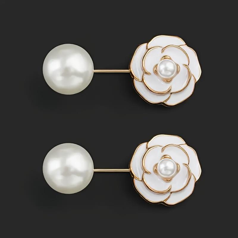 2Pcs Fashionable and Elegant Flower Brooch, Suitable for Shirts, Skirts Fixed, Waistband Closed, Collar Anti-light