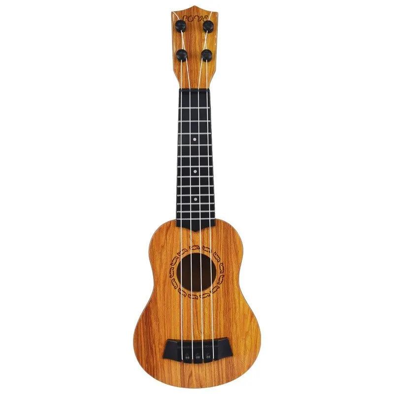 35cm Home Decoration Guitar Ornament - Children's Desktop Decor, Enlightenment Instrument, Ukulele Toy, Mini Four String Guitar