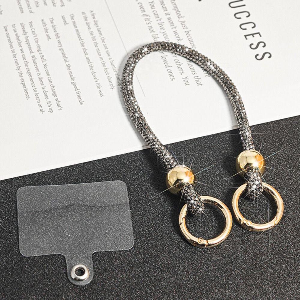 Glitter Crystal Rhinestone Phone Lanyard Bright Bling Bling Phone Case Chain Straps Crossbody Hanging Cord Phone Accessories