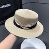 Flat Top Hat Women's Summer Celebrity Style Sun Hat Seaside Beach Cool Hat Sunshade Sun Protection Straw Hat