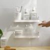 Plastic Bathroom Storage Rack No Nail Bathroom Shelf Toiletries Holder  for Shampoo