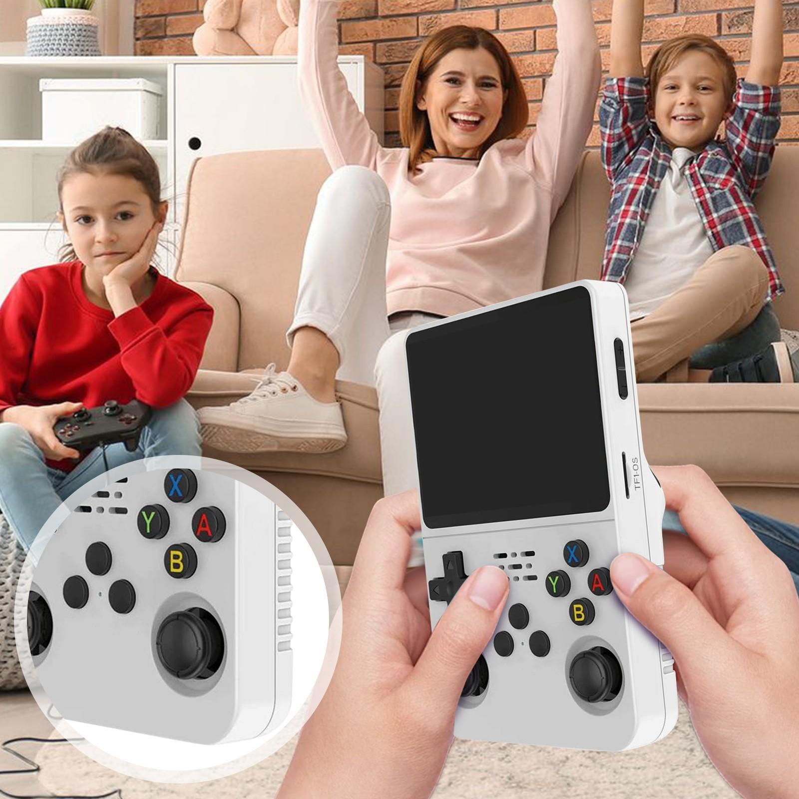 

Портативная игровая консоль 64G со встроенной памятью 128G, более 20000 игр, система Linux с открытым исходным кодом, 3,5-дюймовый IPS-экран, портативный карманный видеоплеер One Size белый