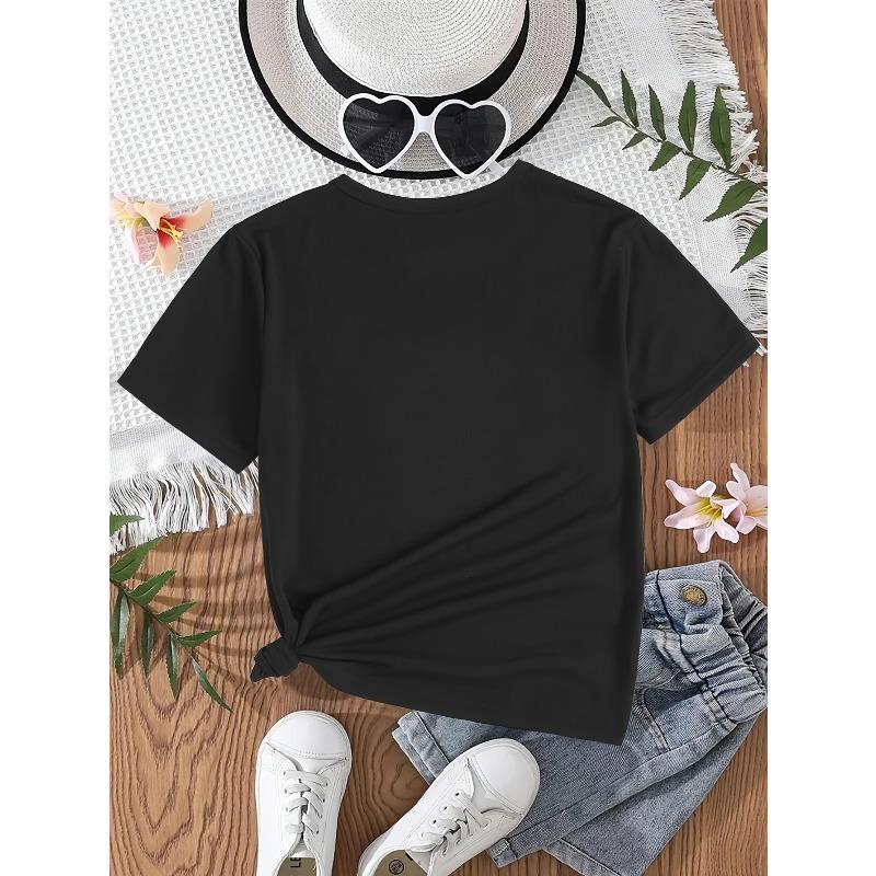 European Sizes YBY Girls "Let's Go Girls" Letter Print Hat Fashionable Trendy Novelty T-Shirt