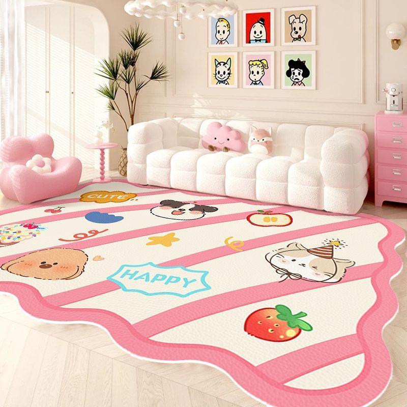 Cartoon Wohnzimmerteppich Niedlicher Couchtischteppich Wohnstil Unregelmäßig Große Fläche Schlafzimmer Voller Bodenmatte