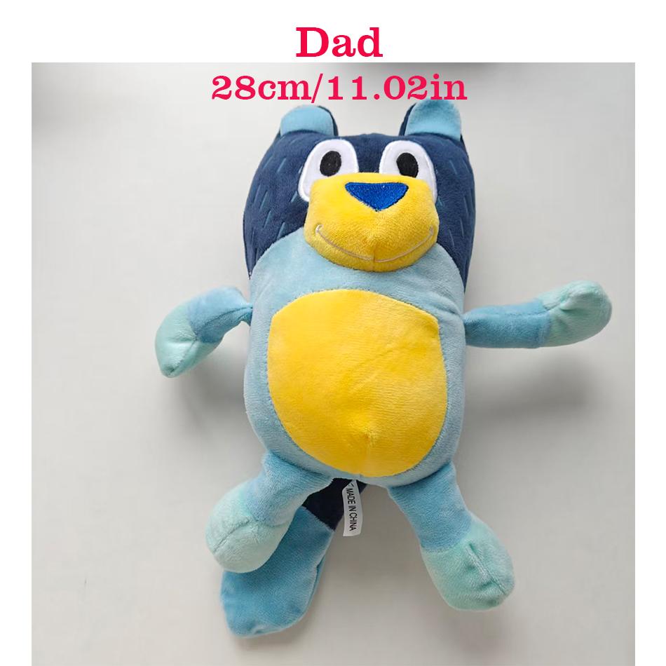 1-4Pcs Hot Blueyed Dog Bingo Family 15-28Cm Plush Toy Cartoon Dog Soft Stuffed Animals Dolls Birthday Gifts Family Blue