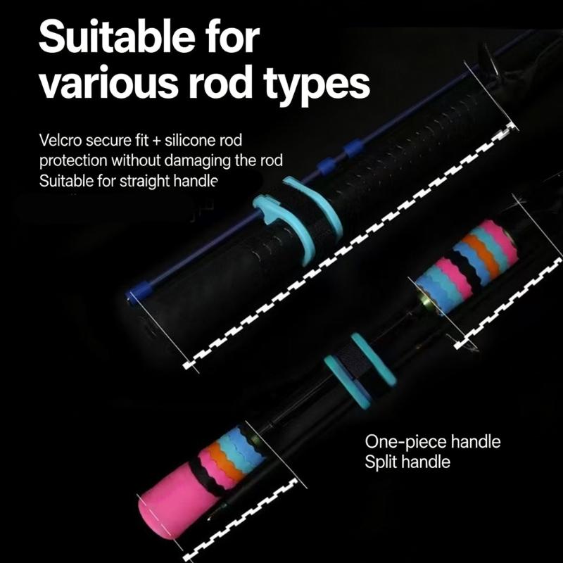 Silicone Fishing Poles Clip Replacement Quick Install Fishing Rod Tip Protective Cover Elastic Protections Rod Cap