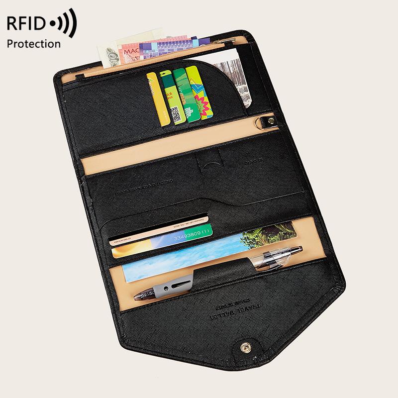 New anti-theft brush passport holder multi-functional ticket ID bag men's and women's travel passport bag