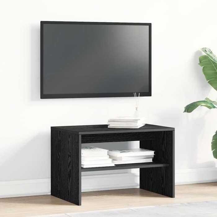 VidaXL Meuble TV chêne noir 60x40x40 cm bois d'ingénierie, unité TV, console TV, banc TV, meuble de télévision, meuble 859101