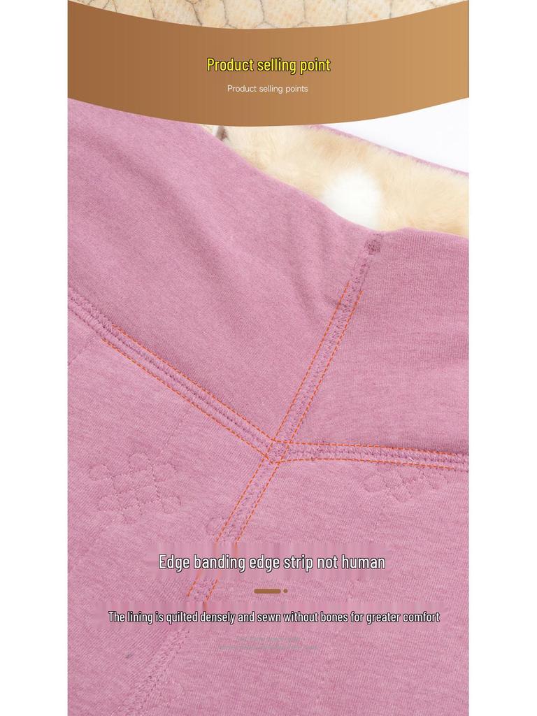 Warm Lambswool Velvet-Lined Cotton Clothing Set for Women & Grandmothers