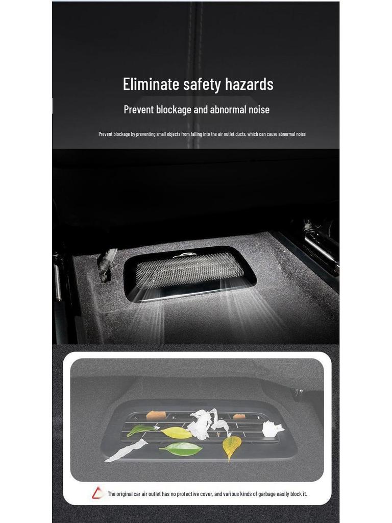 Scratch-Resistant Stainless Steel Under-Seat Air Vent Cover for Xiaomi YU7