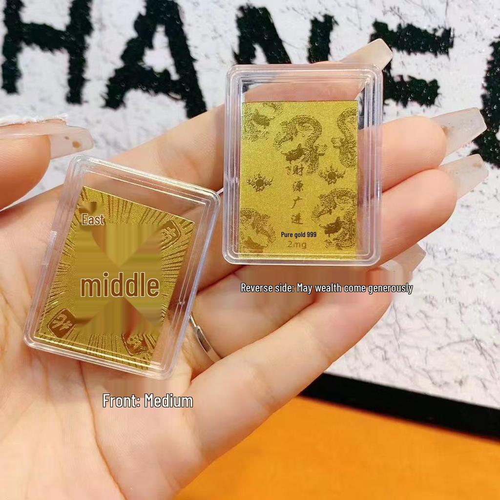 Gold Mobile Sticker 999: 2mg Gold Charm for Prosperity and Success