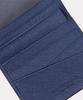 Matt Saffiano Cowhide Mini Wallet (Black + Steel Blue) W22762