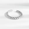 Vintage Twisted Rope Star Open Ring For Women Fashion Irregular Statement Band Party Jewelry