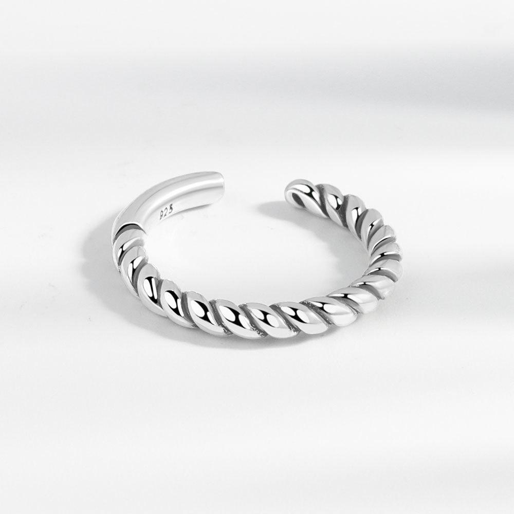 Vintage Twisted Rope Star Open Ring For Women Fashion Irregular Statement Band Party Jewelry