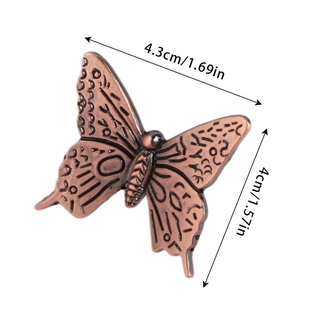 1pc 43mm Butterfly Handle W/screw Vintage Decor Knob Pull Dresser Drawer Cabinet Furniture Hardware Antique Bronze Red Copper