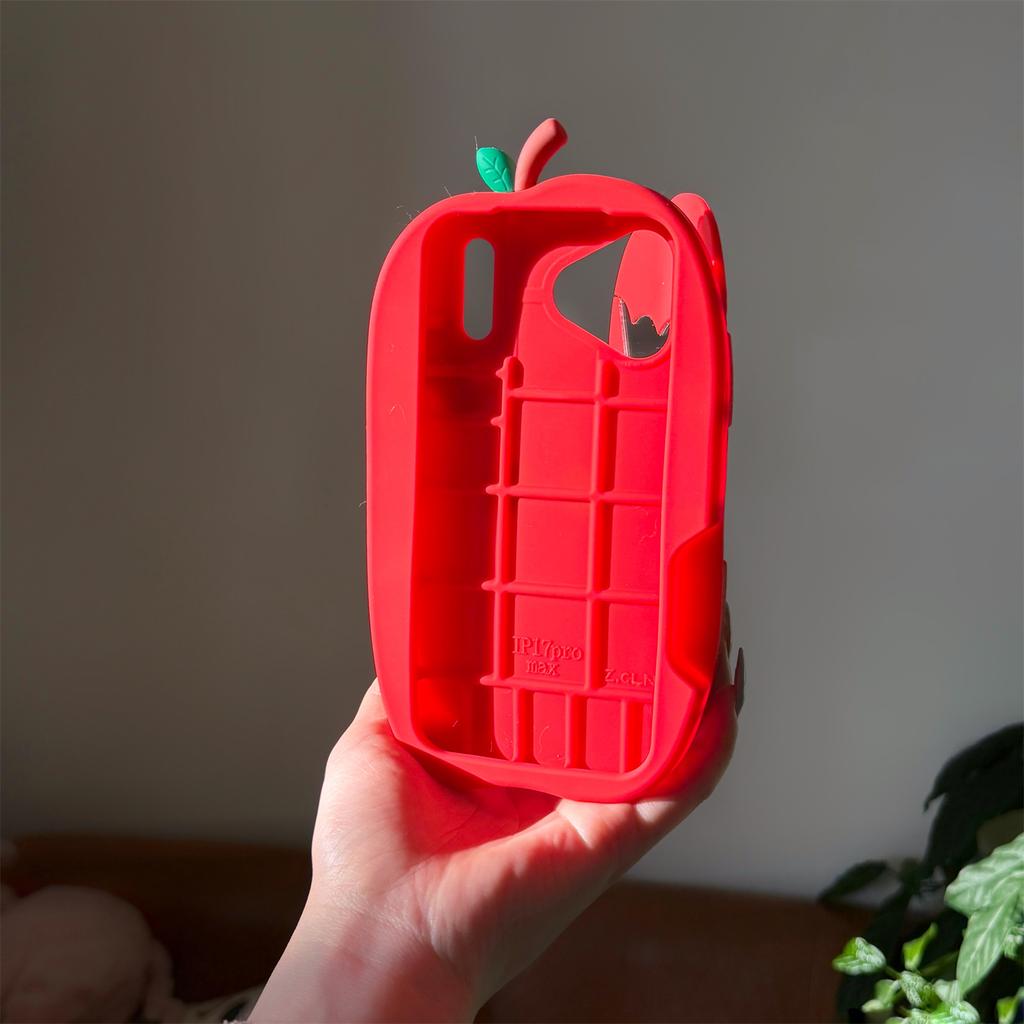 Coque pour iPhone 17 Pro Max à rabat miroir en forme de pomme antichoc en silicone Coque arrière pour téléphone