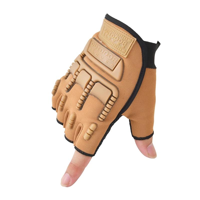 Fingerless Male Tactical Gloves Hard Knuckle Motorcycle Gloves for Men and Women Outdoor Use Bicycle Hunting Hiking Fingerless Gloves