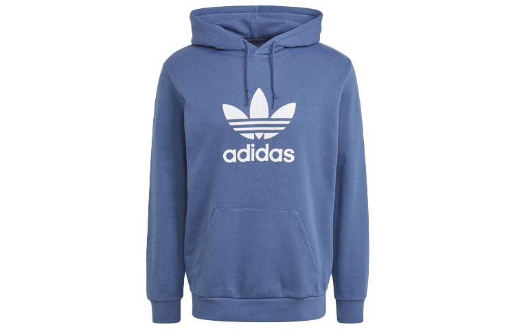 Adidas Originals Sweatshirts Men s Blue Hooded Moderate Regular GN3460 XS