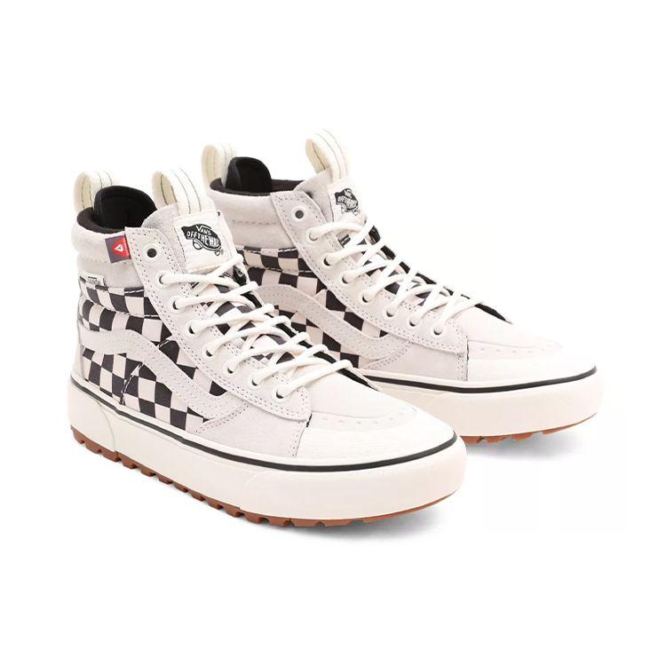 Vans Sk8-Hi Mte-2 Casual Skate Shoes High Top Checkerboard Unisex Sneaker White Gray VN0A5HZZ6LC