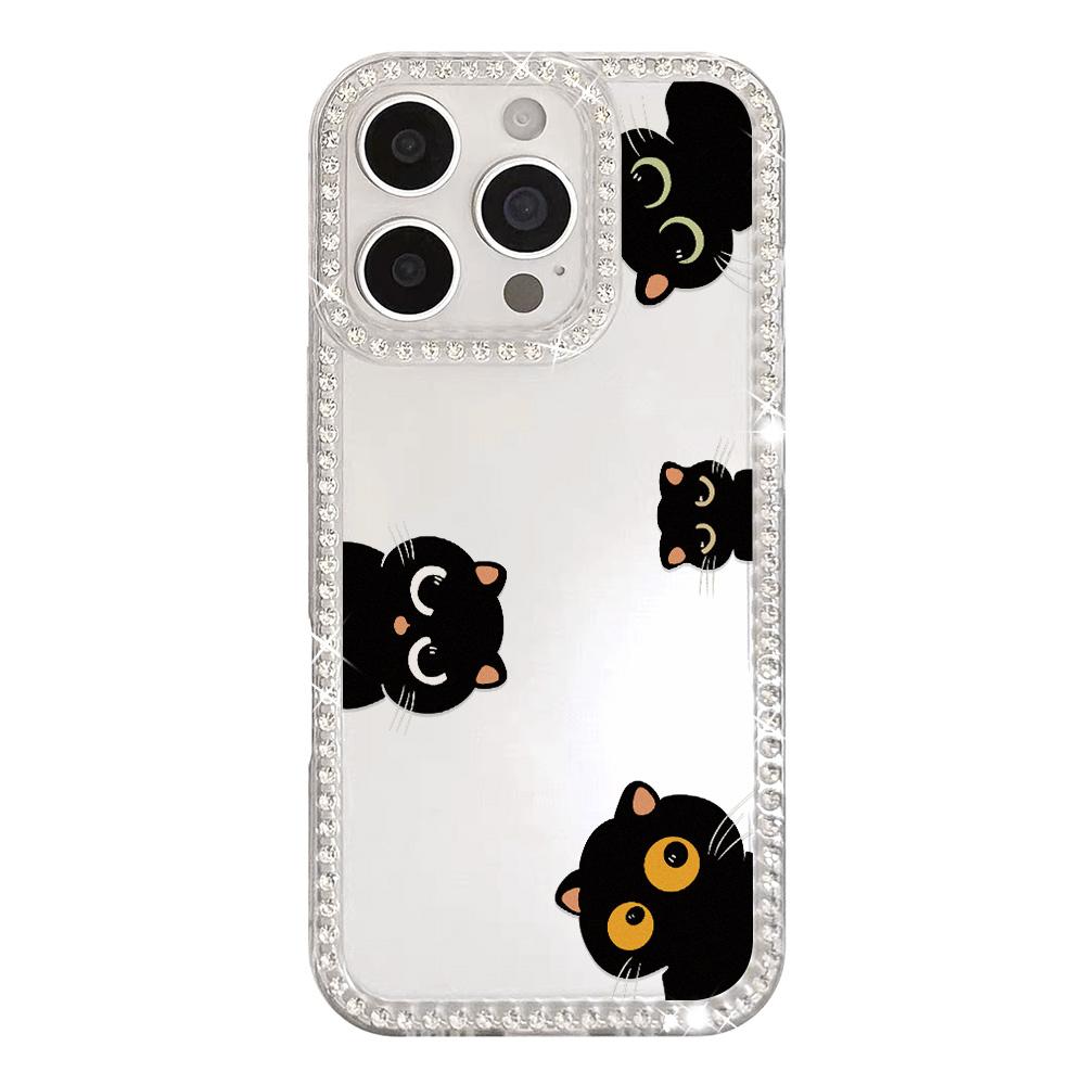 Bracelet Chain Phone Case For iPhone 17 16 15 13 14 for 17Air 17 12 14 16 Pro 17 14 16 Pro Max Sparking Diamond Cute Pattern Hard Cover With Lanyard