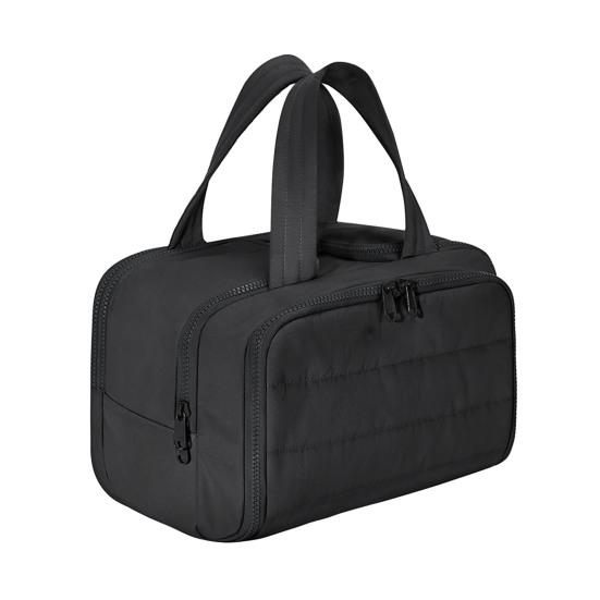 

Дорожная косметичка для женщин, большая вместимость, косметичка на молнии, объемный органайзер с ручкой для туалетных принадлежностей первой необходимости, деловых поездок, кемпинга чёрный