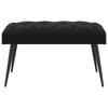 Button Tufted Bench Black 80 x 40 x 46 cm Velvet