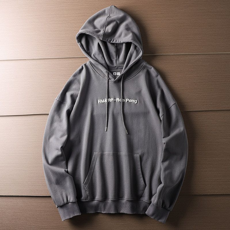 Cut-off American Spring and Autumn Export Original Sports Sweater Gray L