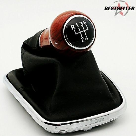 A++ Mahogany 5 Speed Gear Shift Knob For VW Bora Golf MK4 Jetta