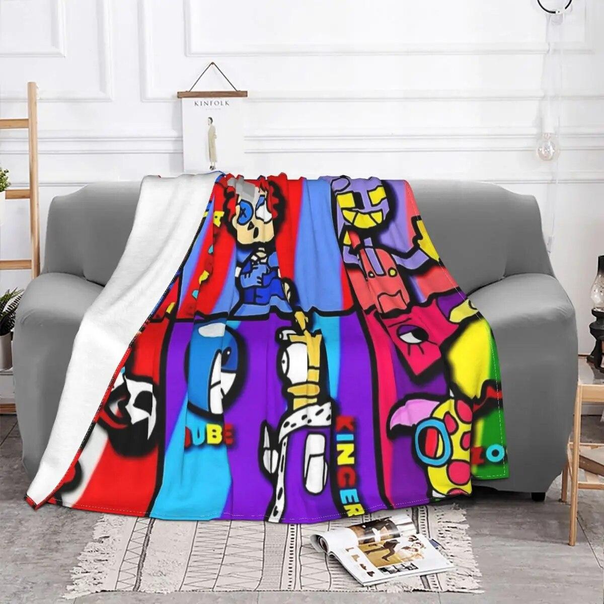 

Удивительное цифровое цирковое одеяло, фланелевый текстильный декор, портативное тонкое одеяло Pomni в стиле аниме для постельных принадлежностей, дивана, коврика 75x100cm 30x40in